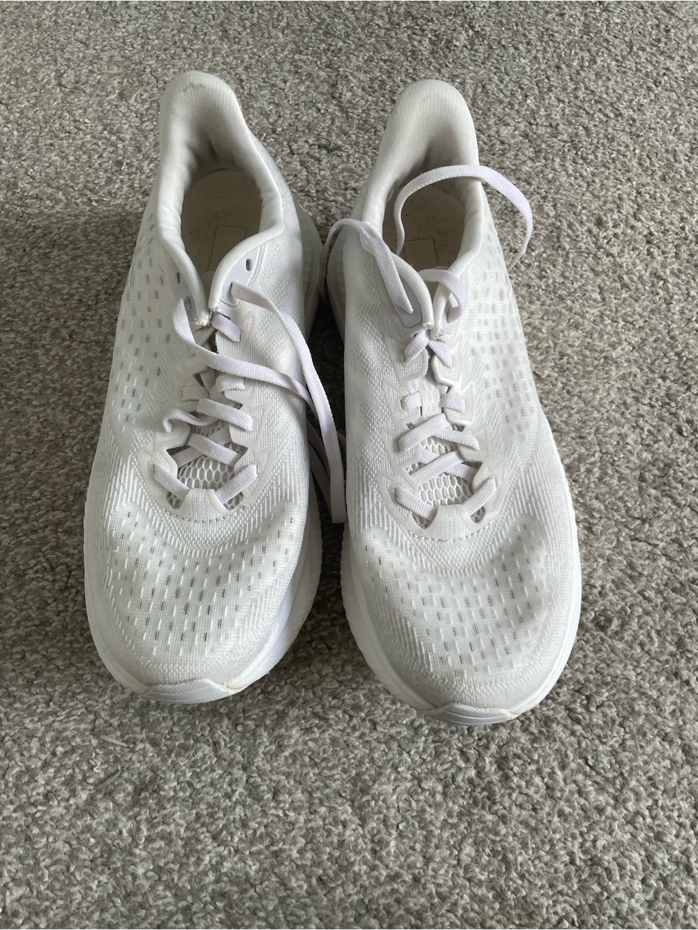 Hoka Mach 6 All White Women's Athletic Running Shoes